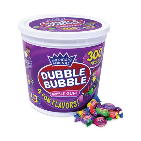 Dubble Bubble Bubble Gum Assorted Flavor Twist Tub, 300 PiecesTub 340401